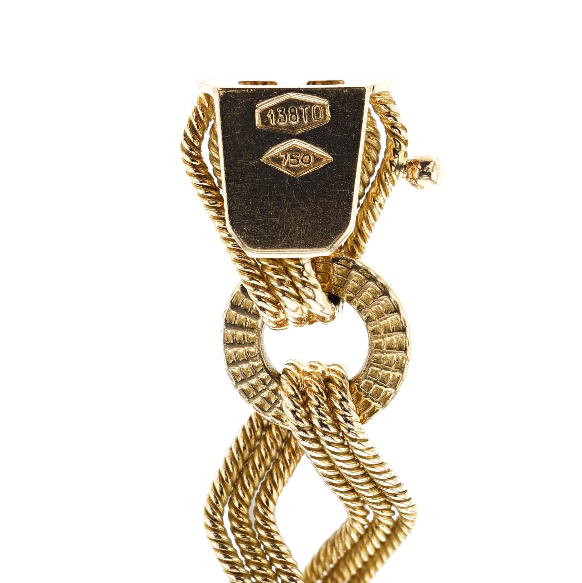 Rubí de Birmania natural sin calentar y diamante Pulsera de oro amarillo de 18 quilates en venta 1