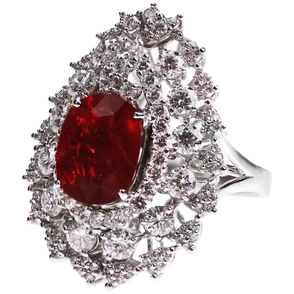 Certified Burmese/Myanmar Ruby Natural Unheated 4.6 ct, Pigeon Blood ...