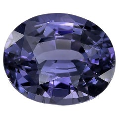 Pierre précieuse spinelle naturelle non chauffée à couleur changeante de 6,06 carats avec rapport GIA