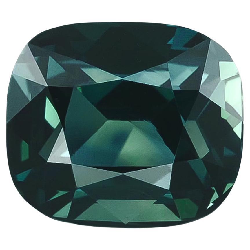 Natural Unheated Greenish Blue Sapphire Gemstone 3.06 carats with GIA Report