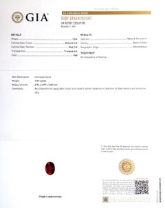 Natural Unheated Mozambique Ruby 1.09 carats with GIA Report