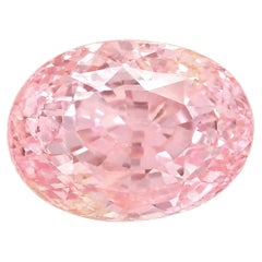 Saphir Padparadscha naturel non chauffé de 6.62 carats avec rapport GRS