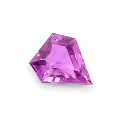 Natural Unheated Pink-Purple Sapphire Gemstone 1.66 carats with GIA Report