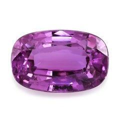 Natural Unheated Pink-Purple Sapphire Gemstone 2.06 carats with GIA Report
