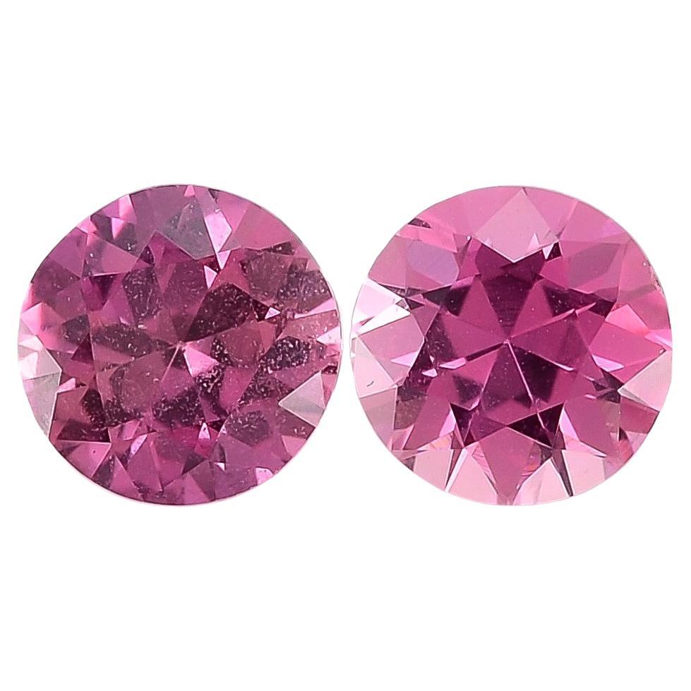 Zaffiro rosa naturale non riscaldato Gemme abbinate 2,31 carati / Rapporto GIA in vendita