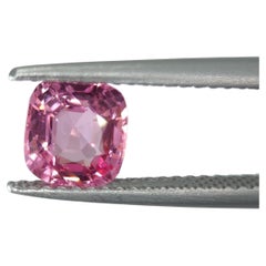 Natural Unheated Pink Spinel Cushion Cut Gemstone, 1.18 Carats