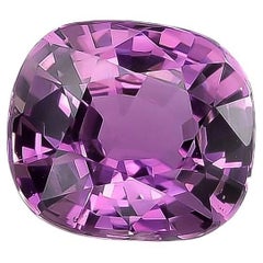 Natural Unheated Purple Sapphire Gemstone 3.44 carats with GIA Report