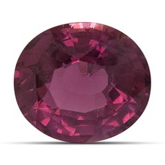 Natural Unheated Purple Sapphire Gemstone 6.13 carats with GIA Report