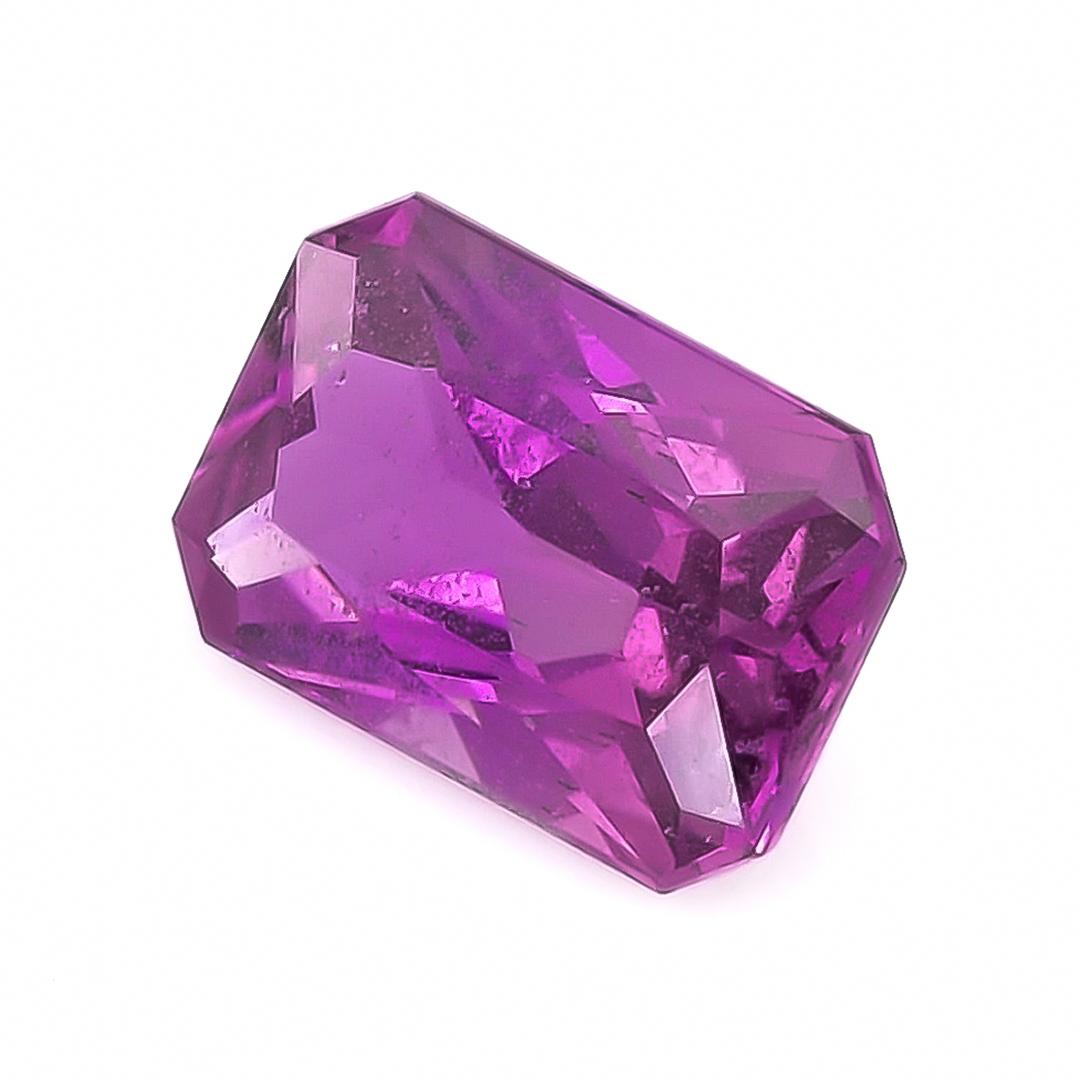 Natürlicher unerhitzter lila Saphir Stein 2.51 Karat mit GIA-Bericht / JupiterGem im Zustand „Neu“ in Los Angeles, CA