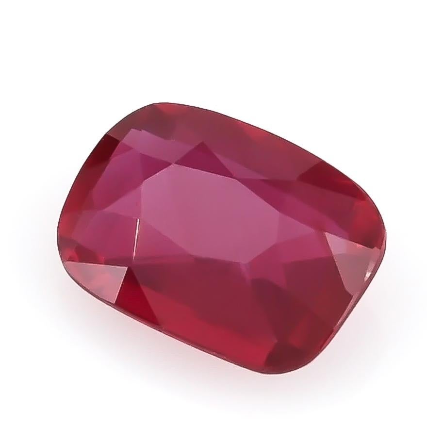 Gemma di rubino rosso del Mozambico non riscaldato Nature 1.37 carati con rapporto GIA In condizioni Nuovo in vendita a Los Angeles, CA