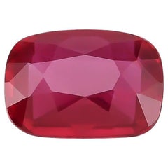 Pierre précieuse rubis rouge du Mozambique non chauffée de 1.37 carat avec rapport GIA