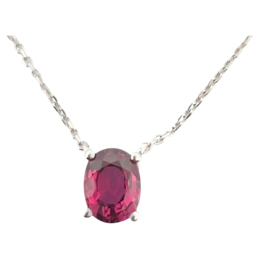 Natural Unheated Red Ruby Necklace Pendant 1.21ct Mozambique Oval 14K Gold
