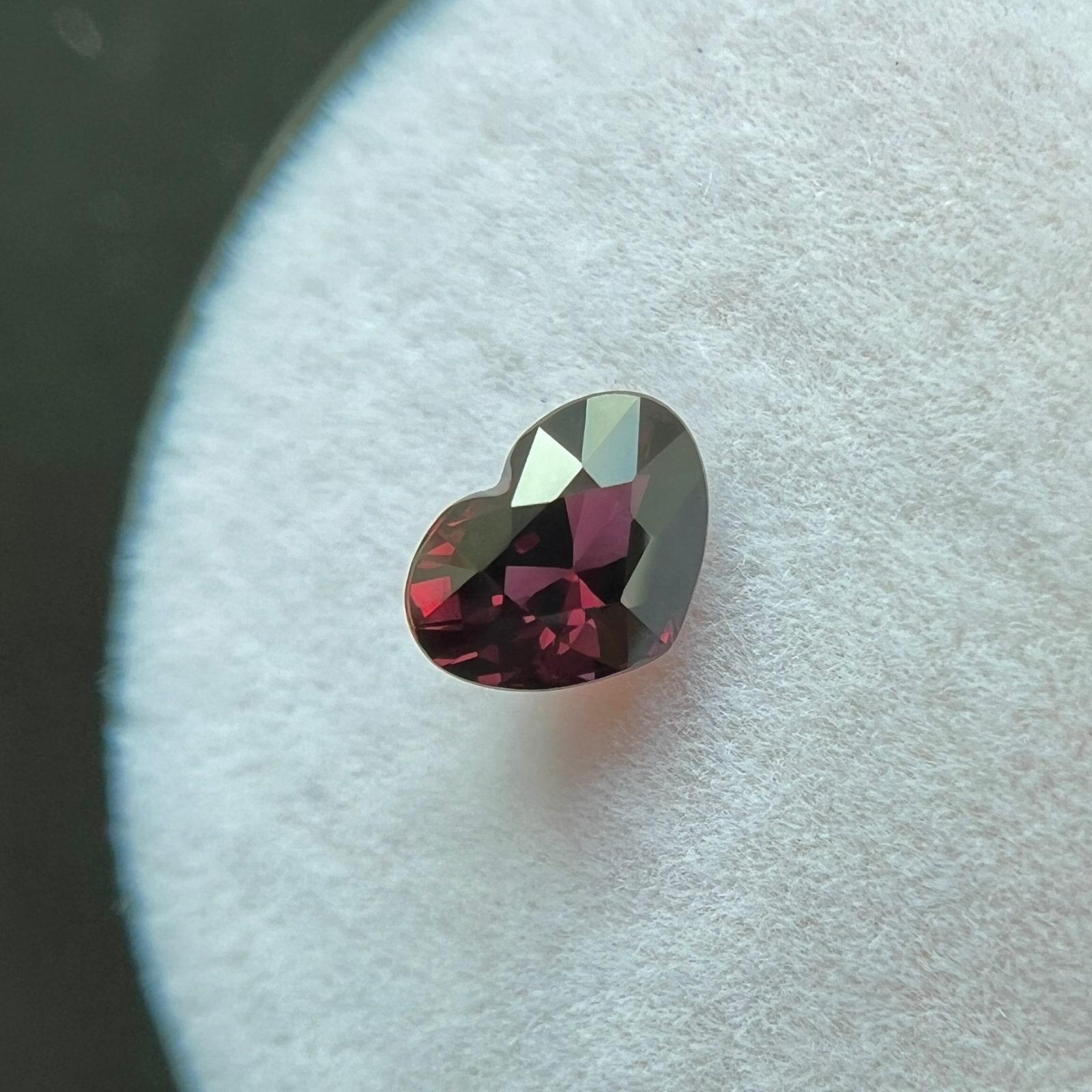 Women's or Men's Natural Unheated Ruby Gia Certified Deep Red 0.67Ct Heart Cut Untreated Rare Gem