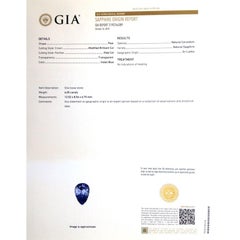 Natürlicher unerhitzter Sri Lankanischer Blauer Saphir Edelstein 6,05 Karat mit GIA Bericht