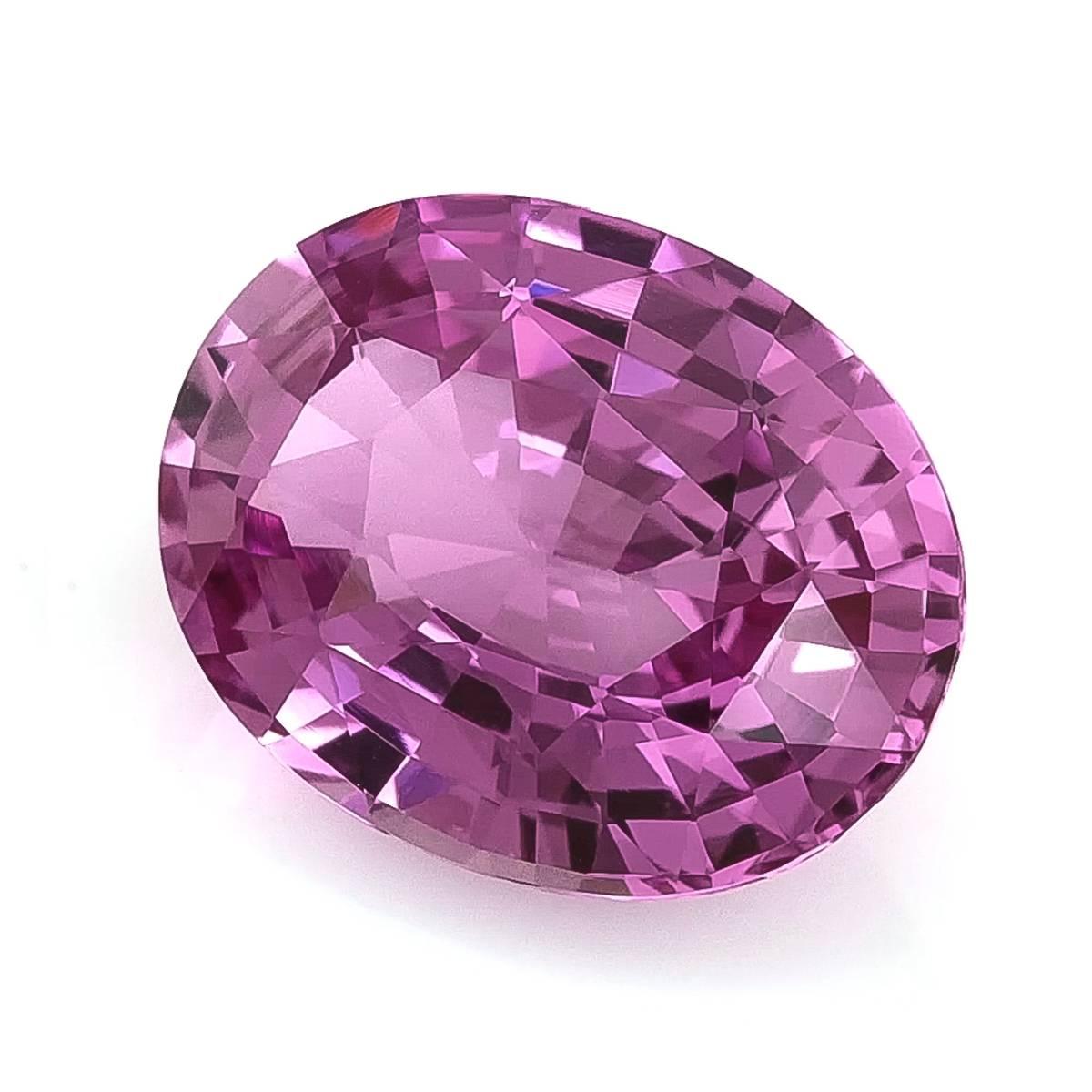 Natürliche Ungeheizte Sri Lankan Rosa Saphir Edelstein 3,06 Karat GIA Bericht im Zustand „Neu“ im Angebot in Los Angeles, CA