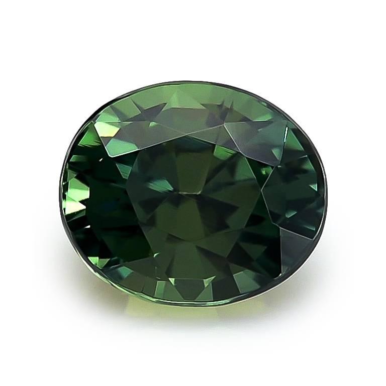 Discover the serene beauty of a Natural Unheated Teal Bluish Green Sapphire, a rare gemstone prized for its clarity and natural charm. Weighing 3.09 carats, this oval-shaped Sapphire measures 8.64 x 7.27 x 5.97 mm and features a Brilliant/Step cut