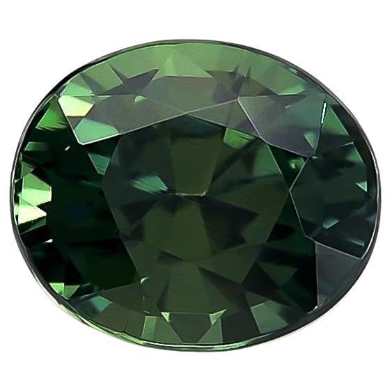Natural Unheated Teal Bluish Green Sapphire oval shape 3.09 carats w GIA Report im Angebot