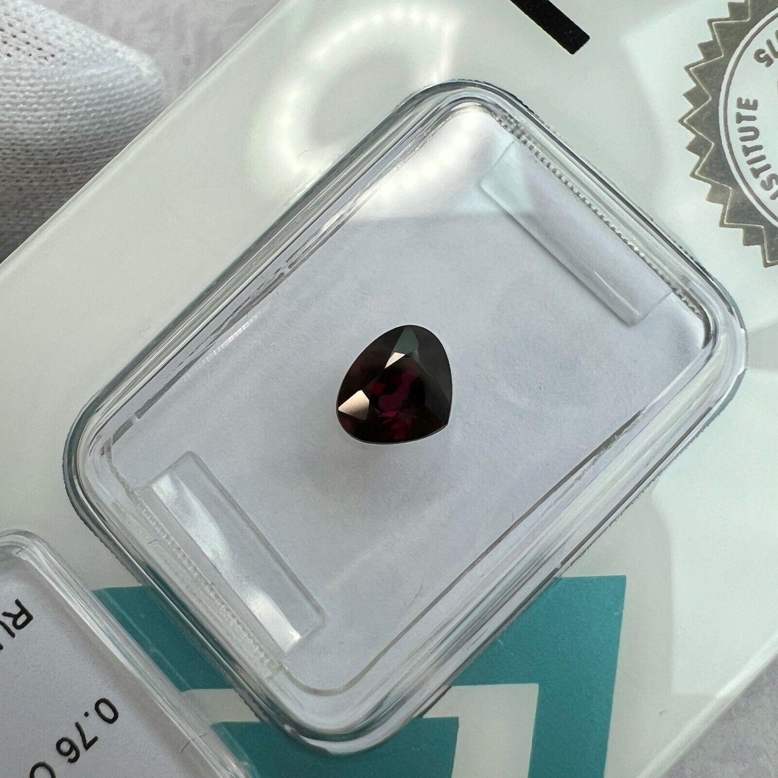 Natural Untreated Deep Red Ruby Pear Cut 0.76Ct IGI Certified Rare Gem

Natural Deep Red Untreated Pear Cut Ruby In IGI Blister.
0.76 Carat with an excellent pear cut and very good clarity, a clean stone with only some small natural inclusions