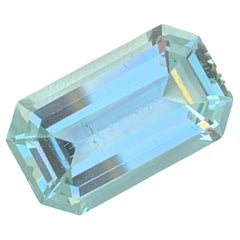 Natural Untreated Loose Aquamarine 11.30 Carat Emerald Shape Gem For Necklace 