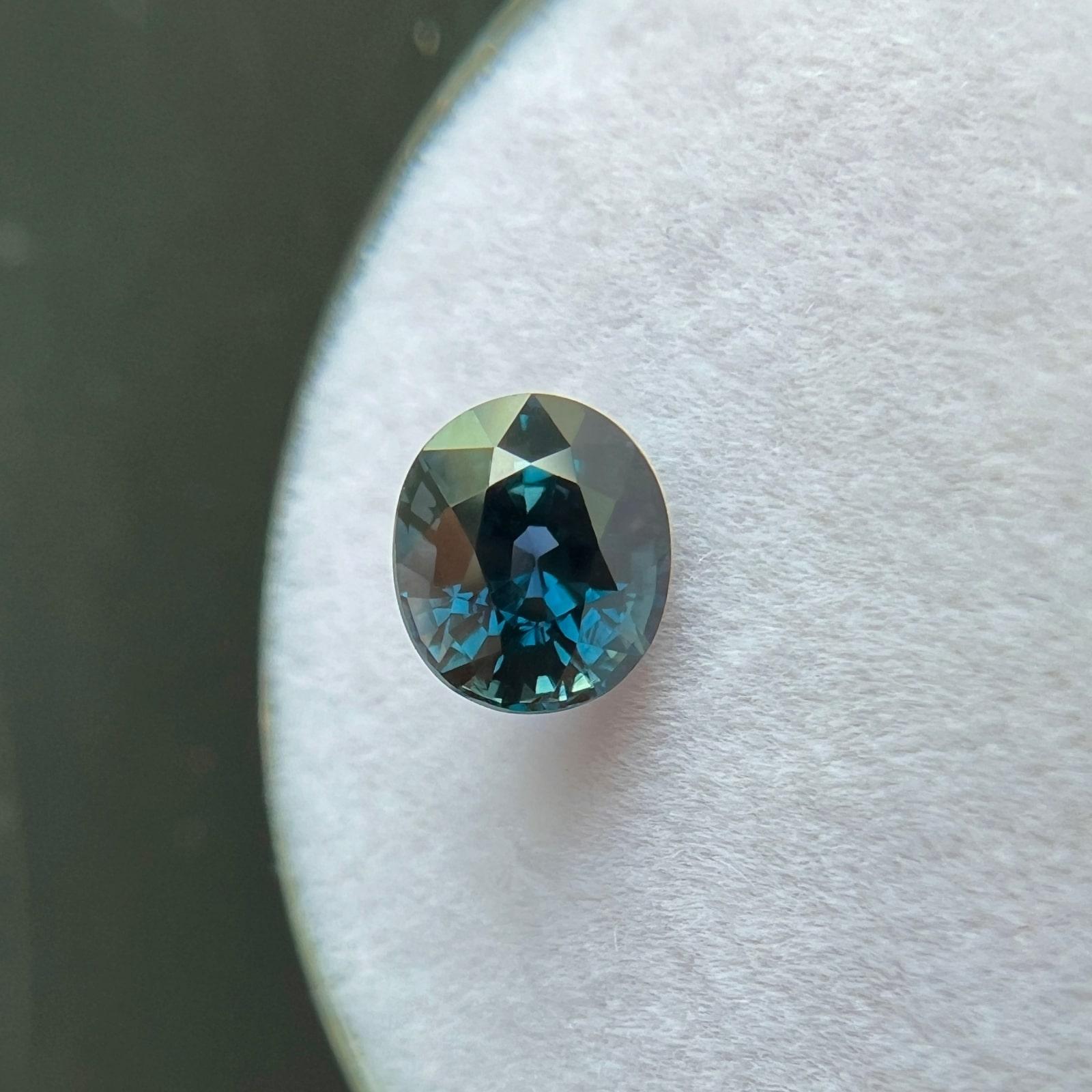 Natural Untreated Sapphire 1.17Ct Gia Certified Deep Blue Oval Cut Unheated Gem In New Condition For Sale In Birmingham, GB