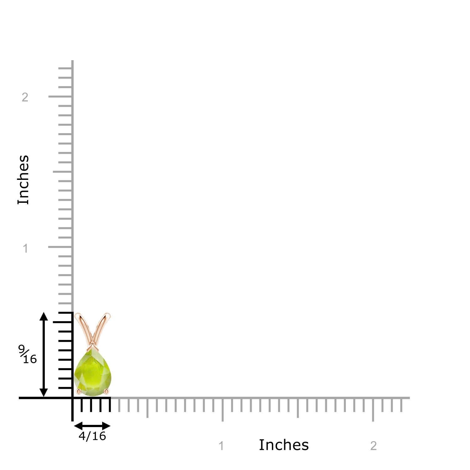 Ciondolo solitario con peridoto naturale a forma di pera da 1,1 carati in oro rosa 18K In condizioni Nuovo in vendita a Los Angeles, CA