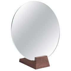 Natural Varnished Walnut "Lalou" Mirror, Jacques Emile Rulhmann