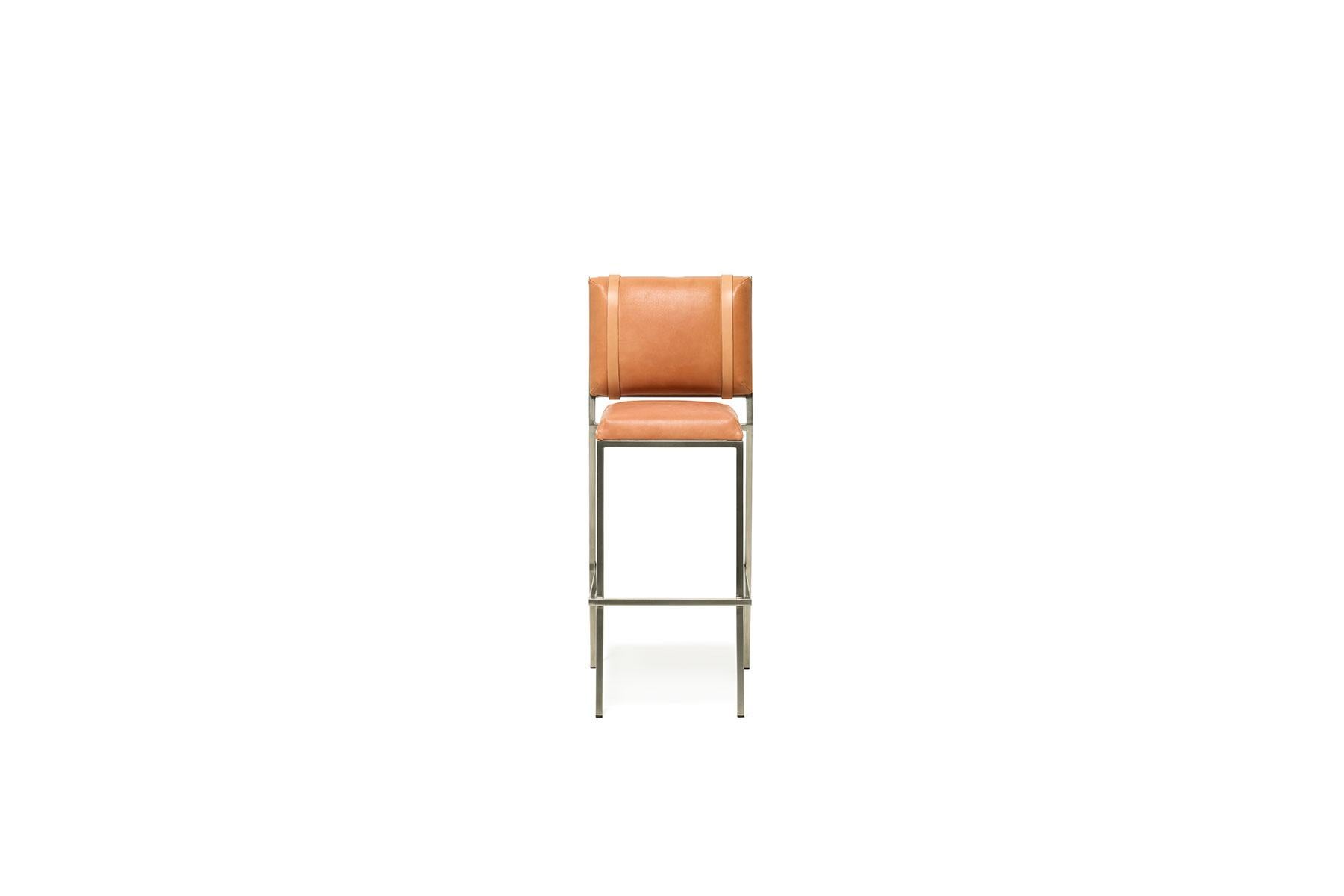 The Inheritance Barstool by Stephen Kenn is comfortable, stackable, and extensively customizable. It has been designed to withstand the rigors of a bar or restaurant environment, while still elegant enough to fit well in a residential home. 

Every