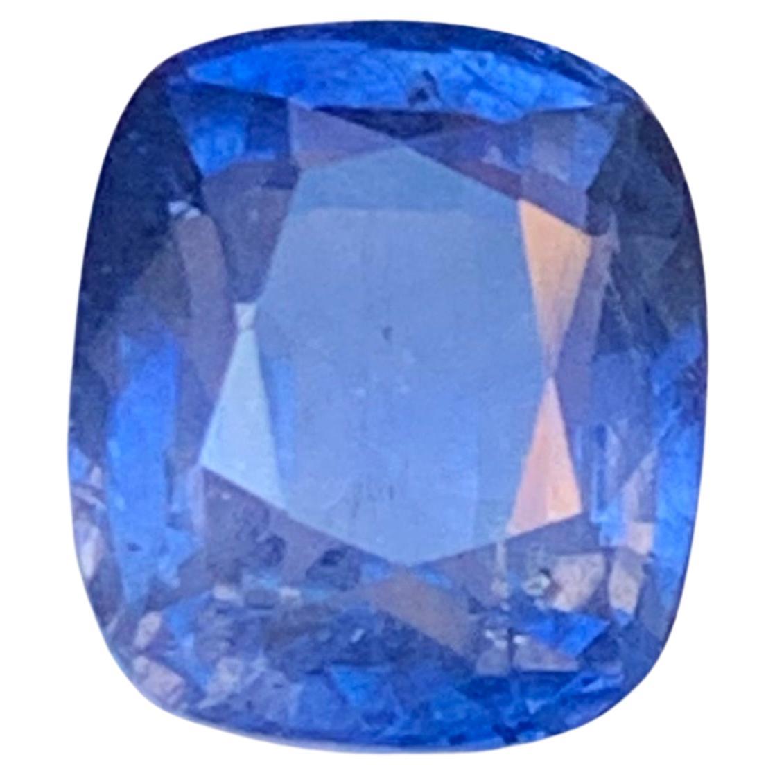 Natural Vibrant Blue Sapphire 4.96Ct Cushion Cut Loose Gemstone for Ring Jewelry
