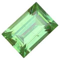 Natural Vibrant Green Peridot 4.87 Carat Baguette Cut Loose Gemstone for Ring