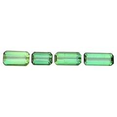 Nature Vibrant Green Tourmaline 3.60 Ct Emerald Cut Loose Gemstone Parcel-Jewel