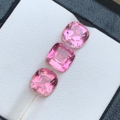 Natural Vibrant Pink Tourmaline Cushion Cut 5.00 Carat Loose Gemstones Parcel