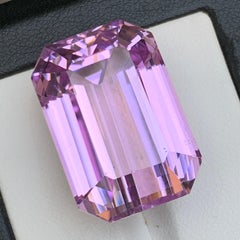 Natural Vibrant Purple Kunzite 65.61 Ct Emerald Cut Loose Gemstone for Pendant