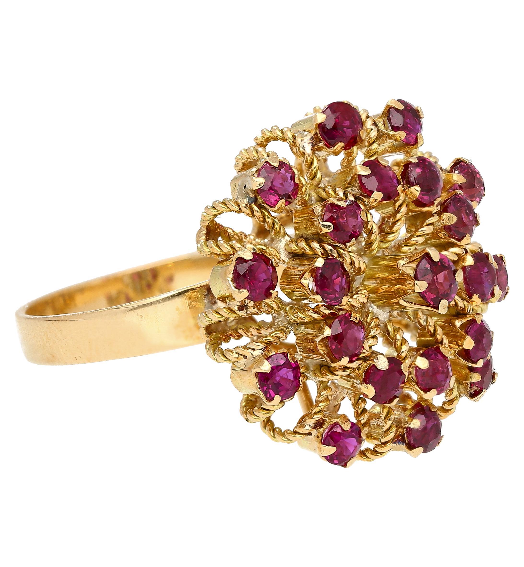 Natural Vintage Circa 1970's 2.50 CTTW Ruby Ring in 