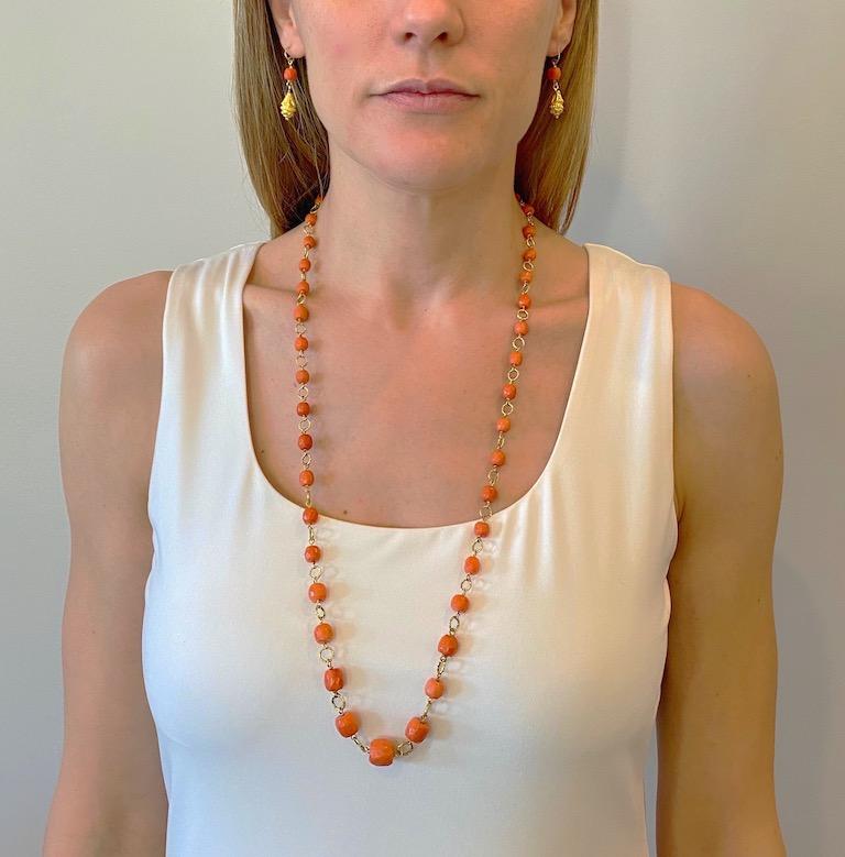 natural coral necklace