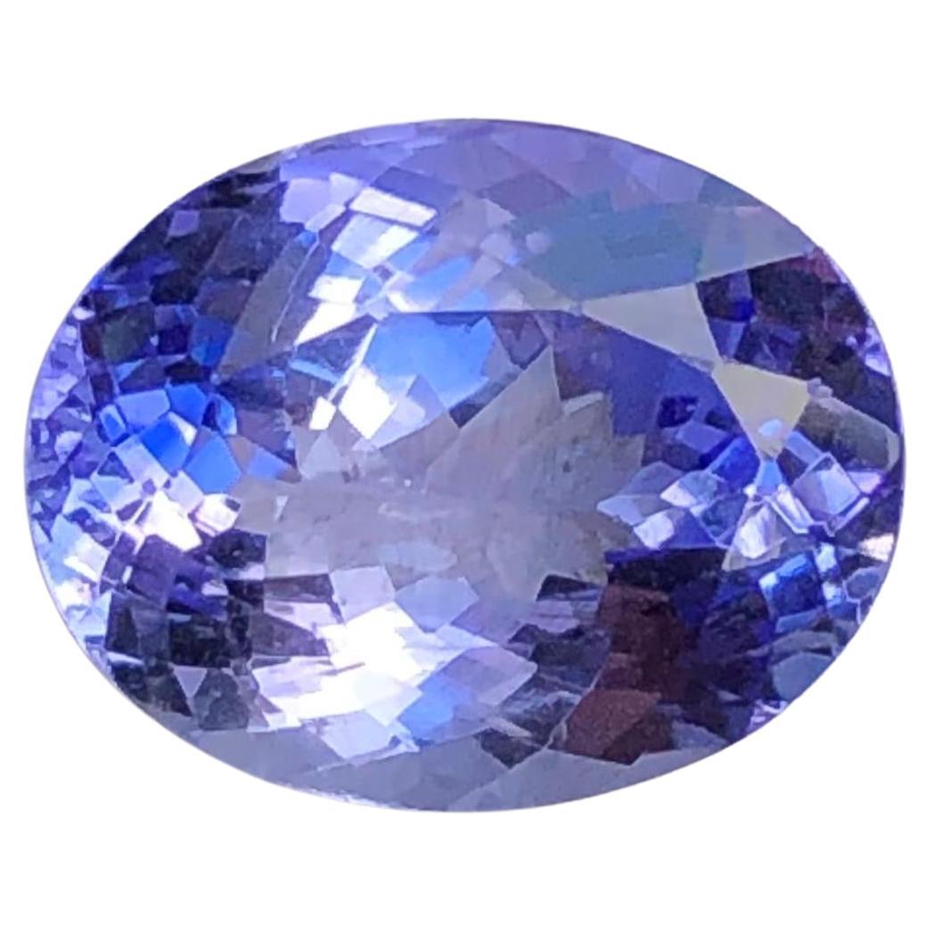 Tanzanita azul violeta natural talla oval 3,94 quilates Gema suelta para anillo