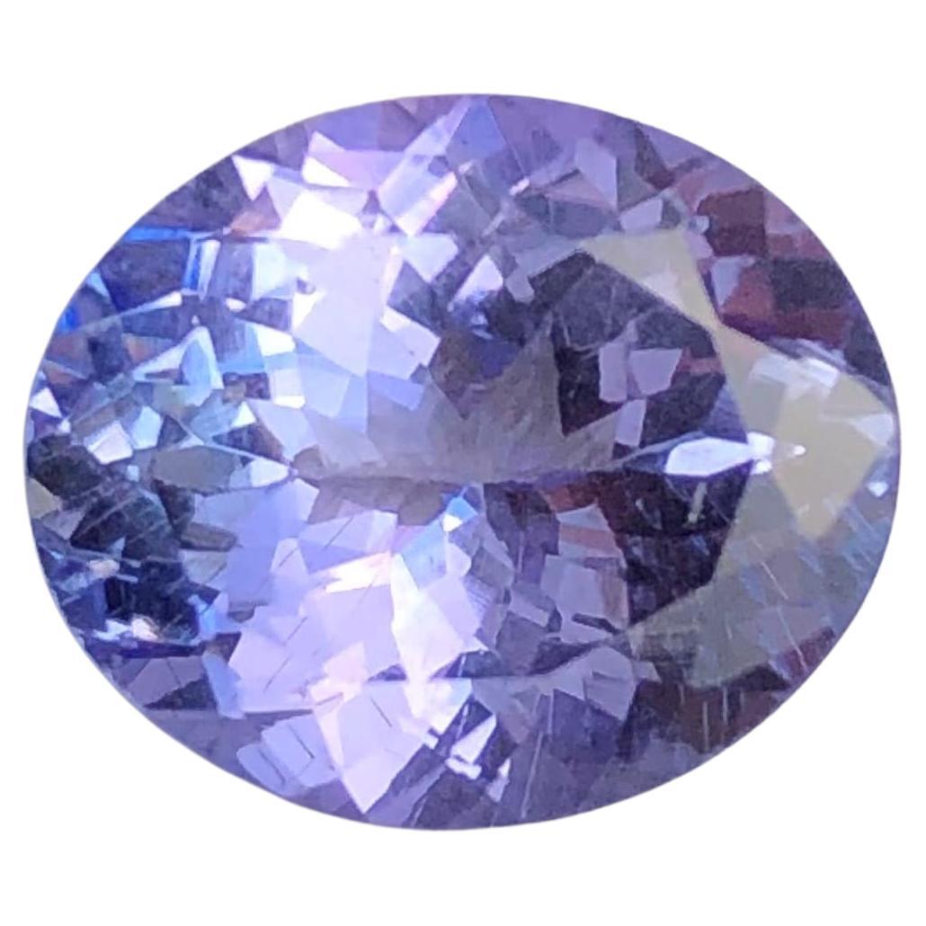 Tanzanita Violeta Natural Talla Oval 3,90 Quilates Piedra Preciosa Suelta para Anillo, Tanzania