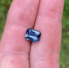 Natural Violetish-BLUE Spinel loose gemstone 3.08 ct., High quality, cushion cut