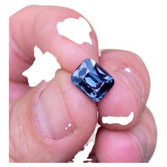 Natural Violetish-BLUE Spinel loose gemstone 3.08 ct., High quality, cushion cut