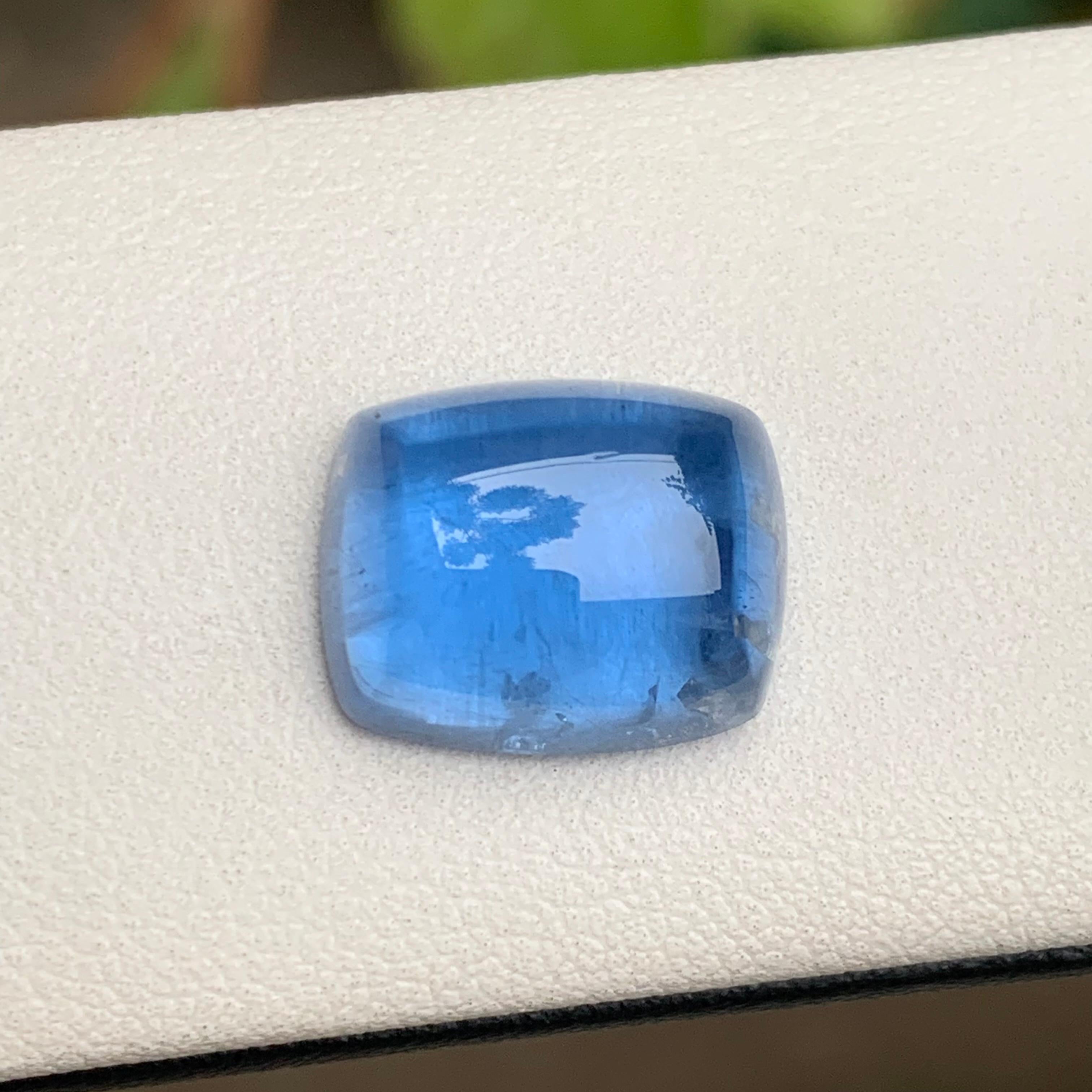 Femenino o masculino Aguamarina Azul Viva Natural 12.67 Ct Cabujón Gema Suelta para Anillo Joyería en venta