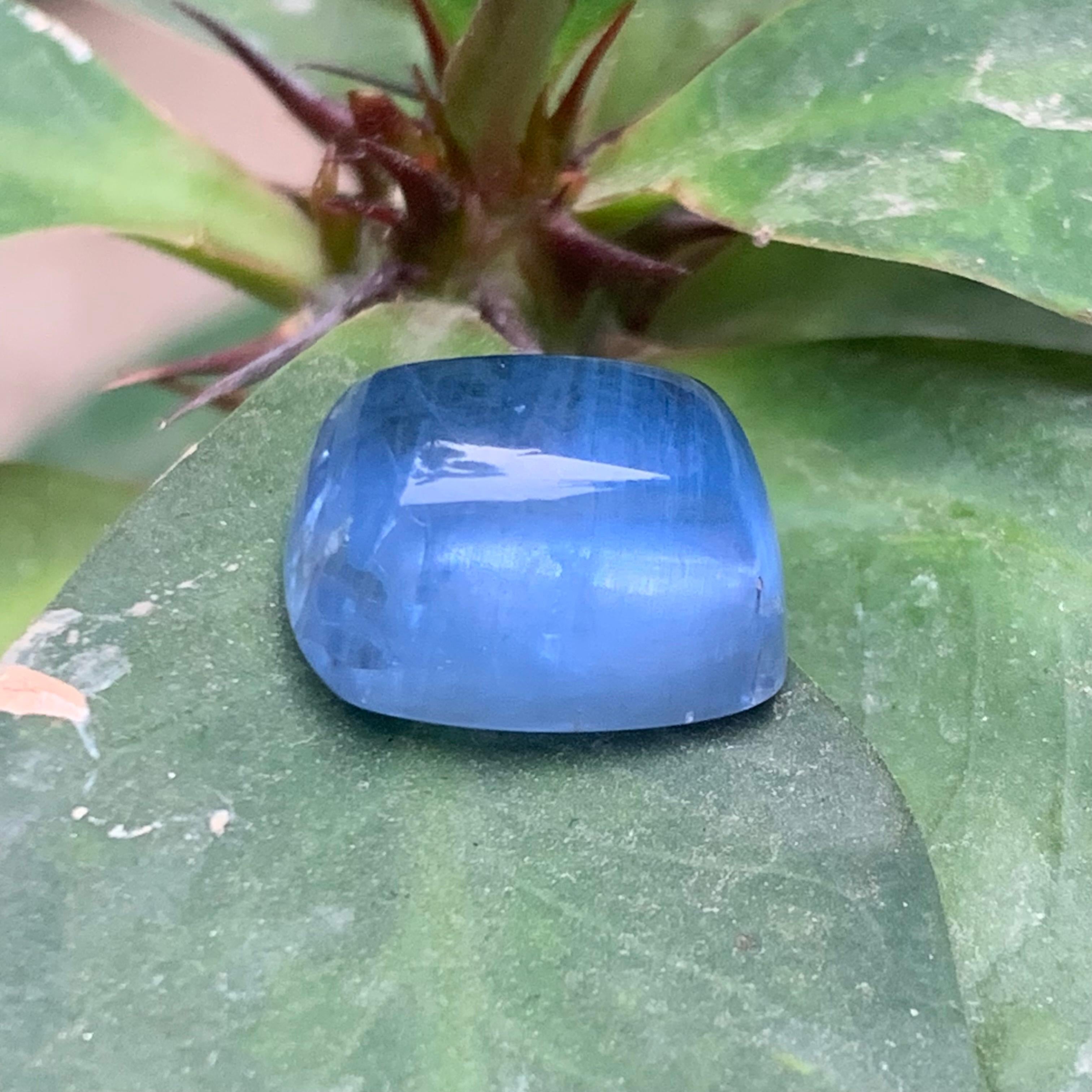 Aguamarina Azul Viva Natural 12.67 Ct Cabujón Gema Suelta para Anillo Joyería en venta 3