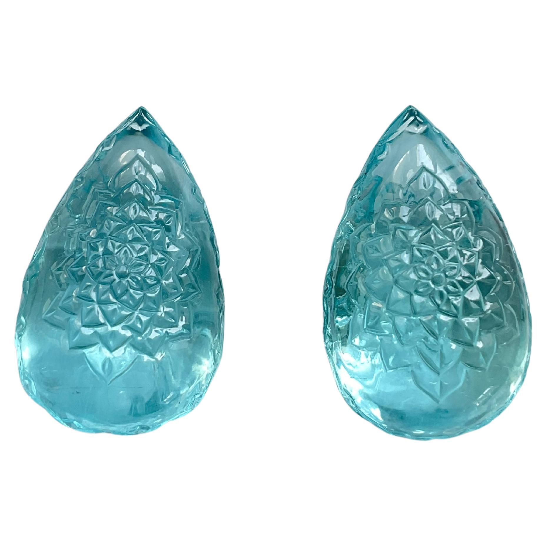 Carved aquamarine store