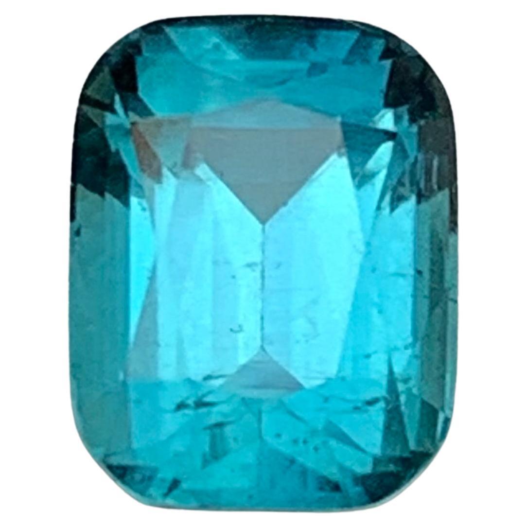 Natural Vivid Blue Tourmaline Cushion Cut 2.35 Carat Loose Gemstone for Ring