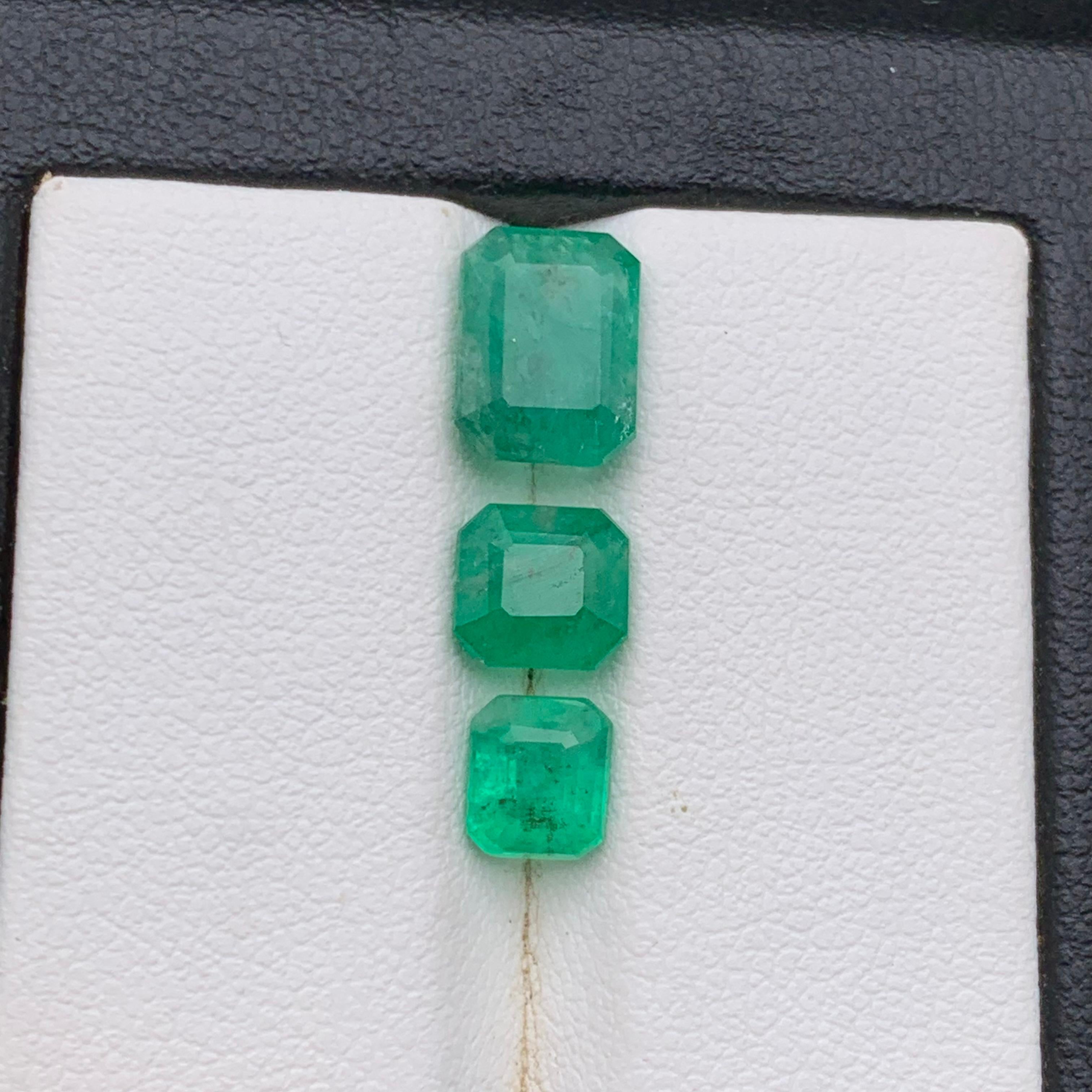 Natürlicher lebendiger grüner Smaragd 4.12 Ct lose Edelsteine Paket - für Schmuck Fassung im Angebot 5