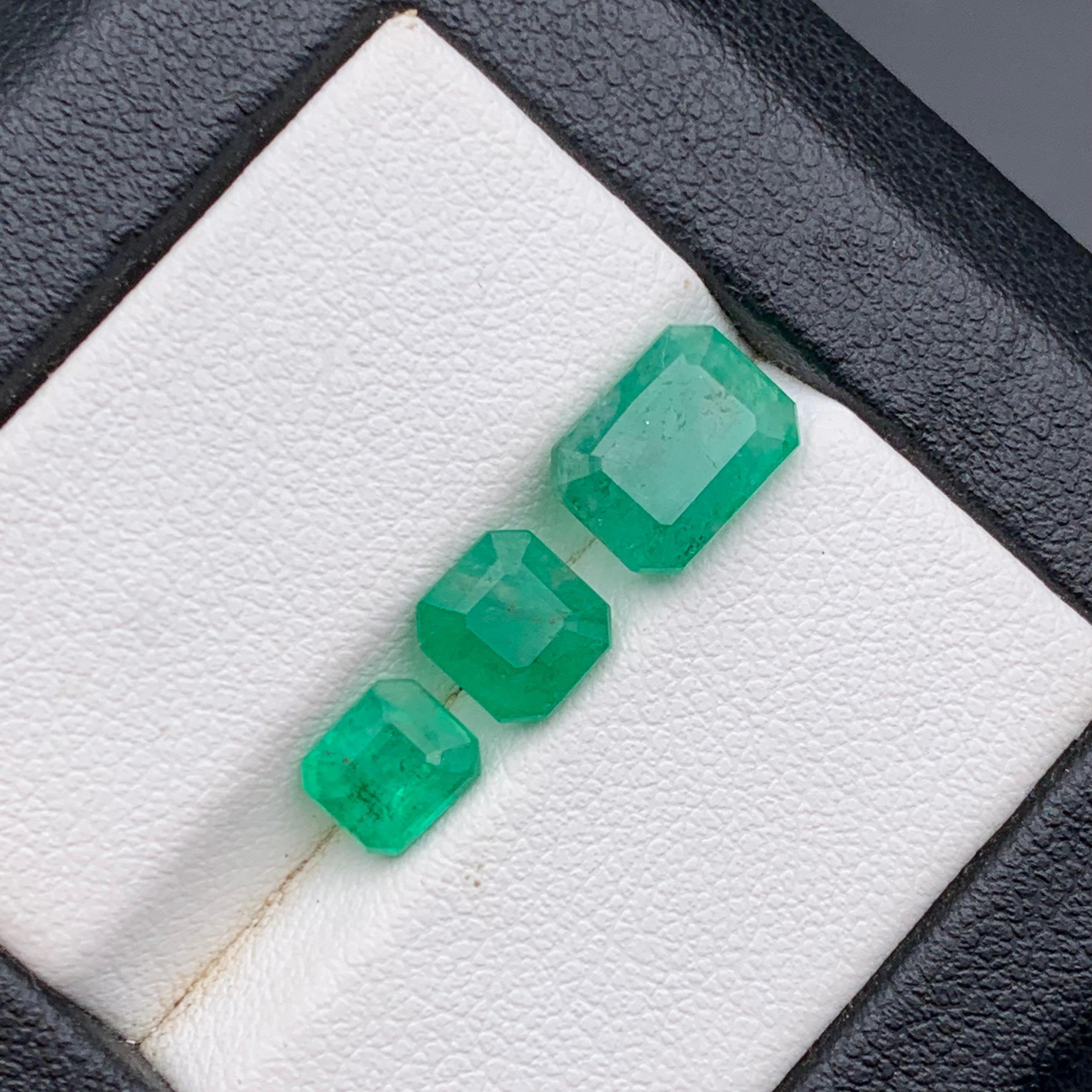 Natürlicher lebendiger grüner Smaragd 4.12 Ct lose Edelsteine Paket - für Schmuck Fassung im Angebot 6