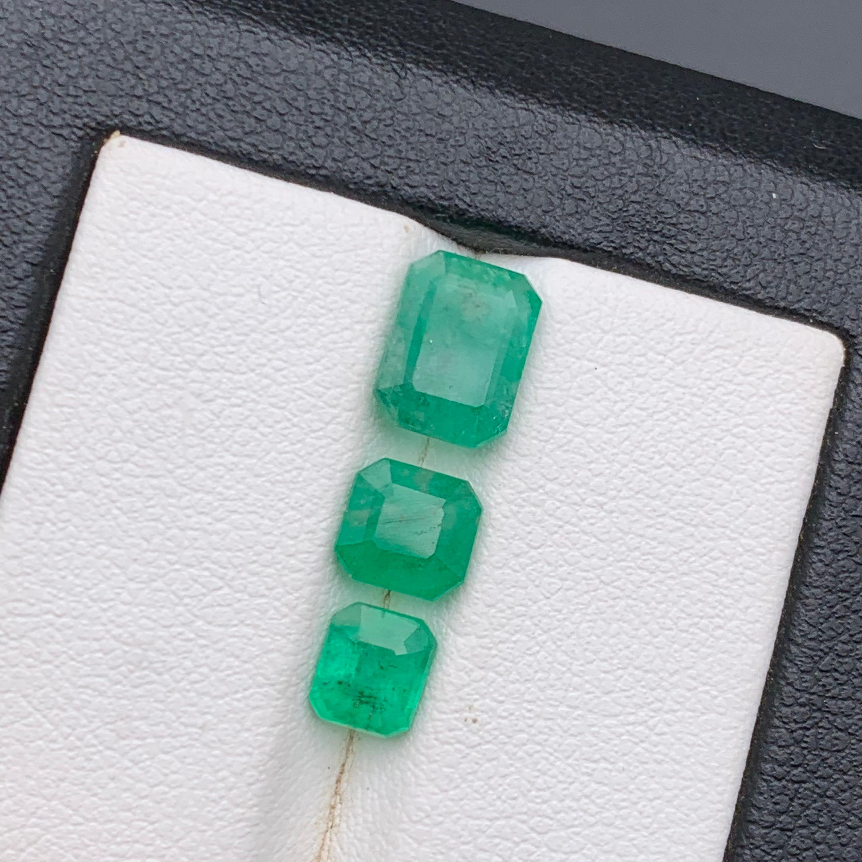 Natürlicher lebendiger grüner Smaragd 4.12 Ct lose Edelsteine Paket - für Schmuck Fassung im Angebot 3