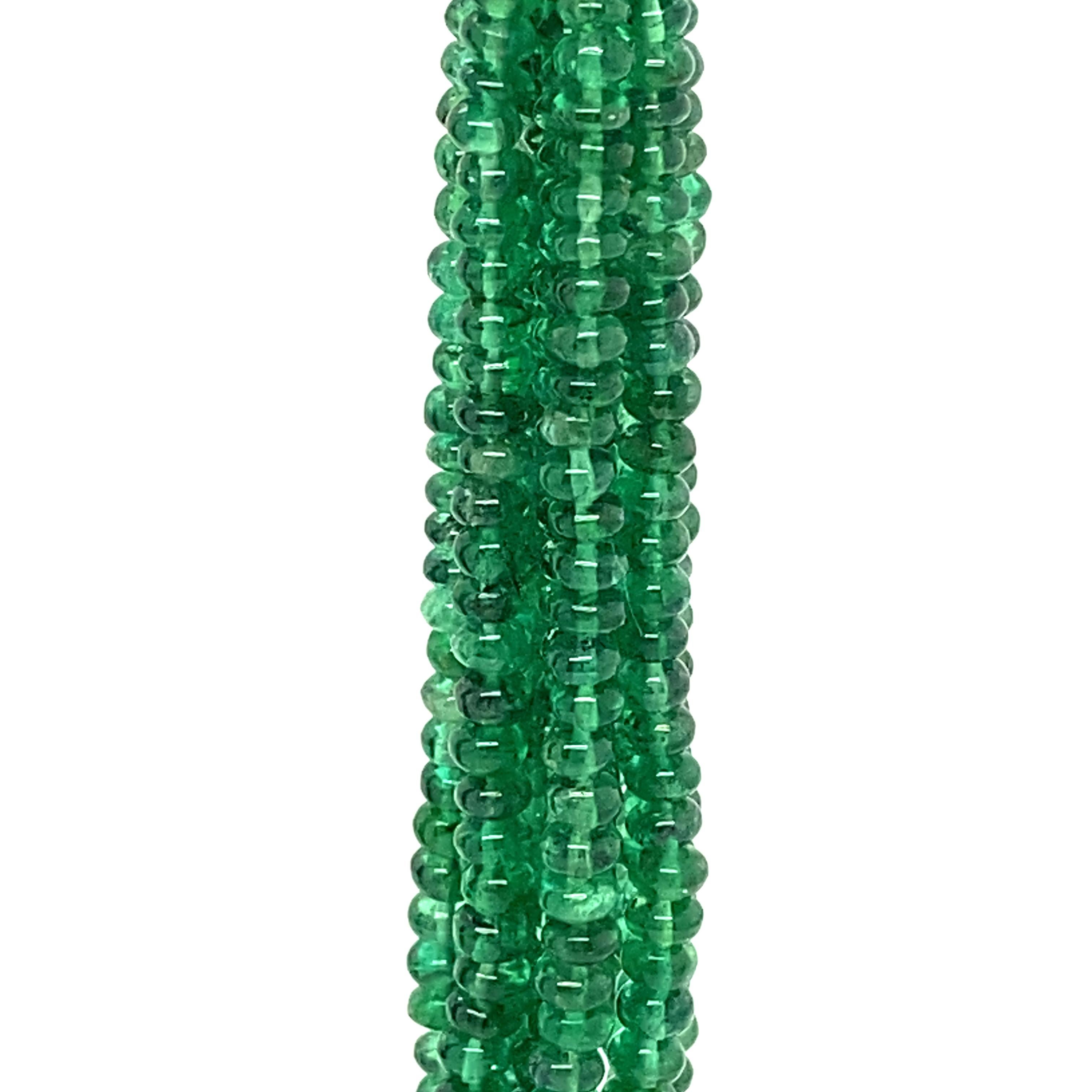 emerald green tassel earrings