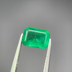 Natürlicher lebendiger grüner Smaragd Lose Edelstein 1,43 Karat Smaragd-Schliff für Ring Schmuck