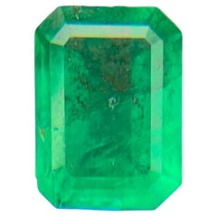 Natural Vivid Green Emerald Loose Gemstone 1.43 Ct Emerald Cut-for Ring Jewelry