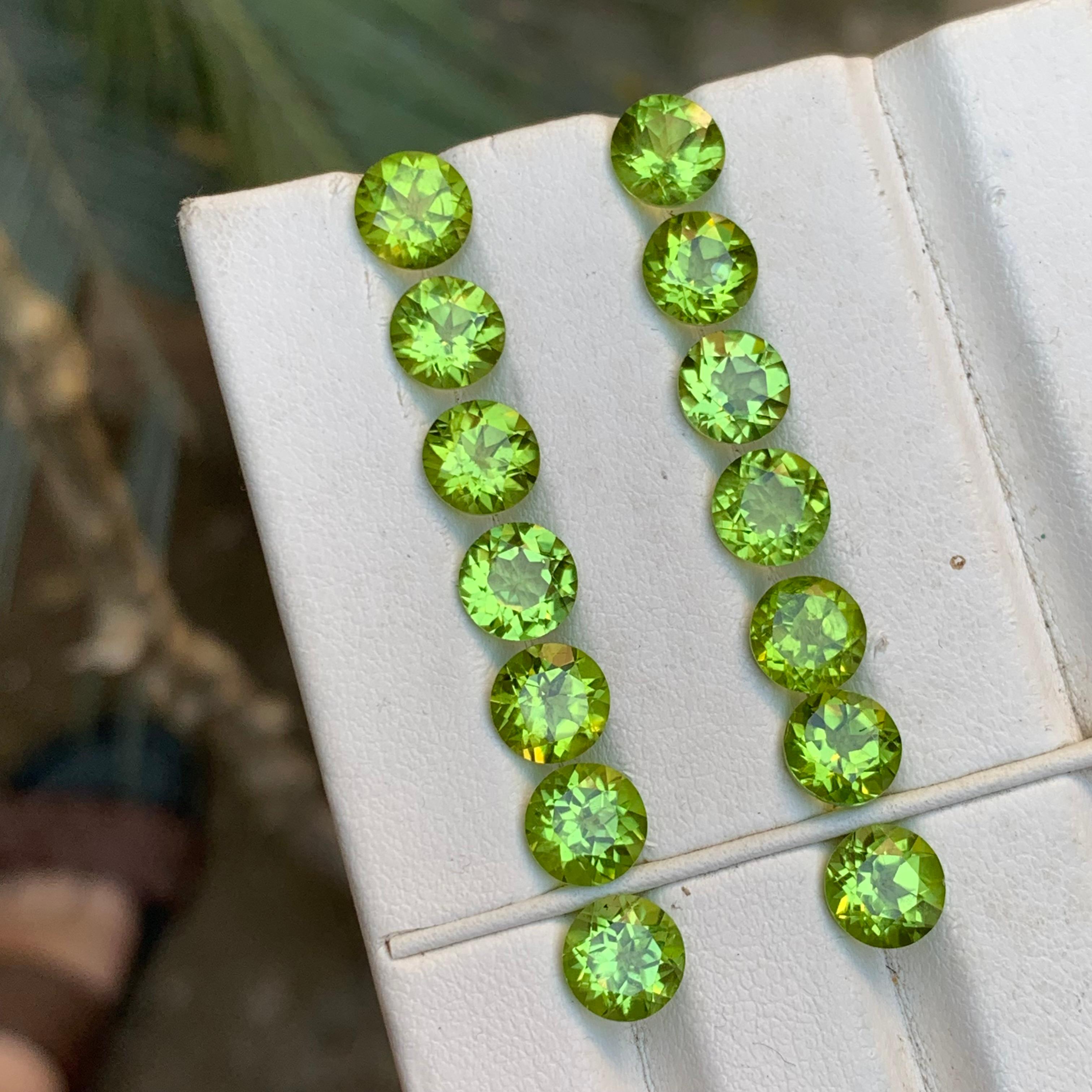 Paires de pierres précieuses en vrac Greene & Greene Greene Naturelles 20.74 Ct Round Brilliante Cut Loose Gemstone Pairs en vente 4