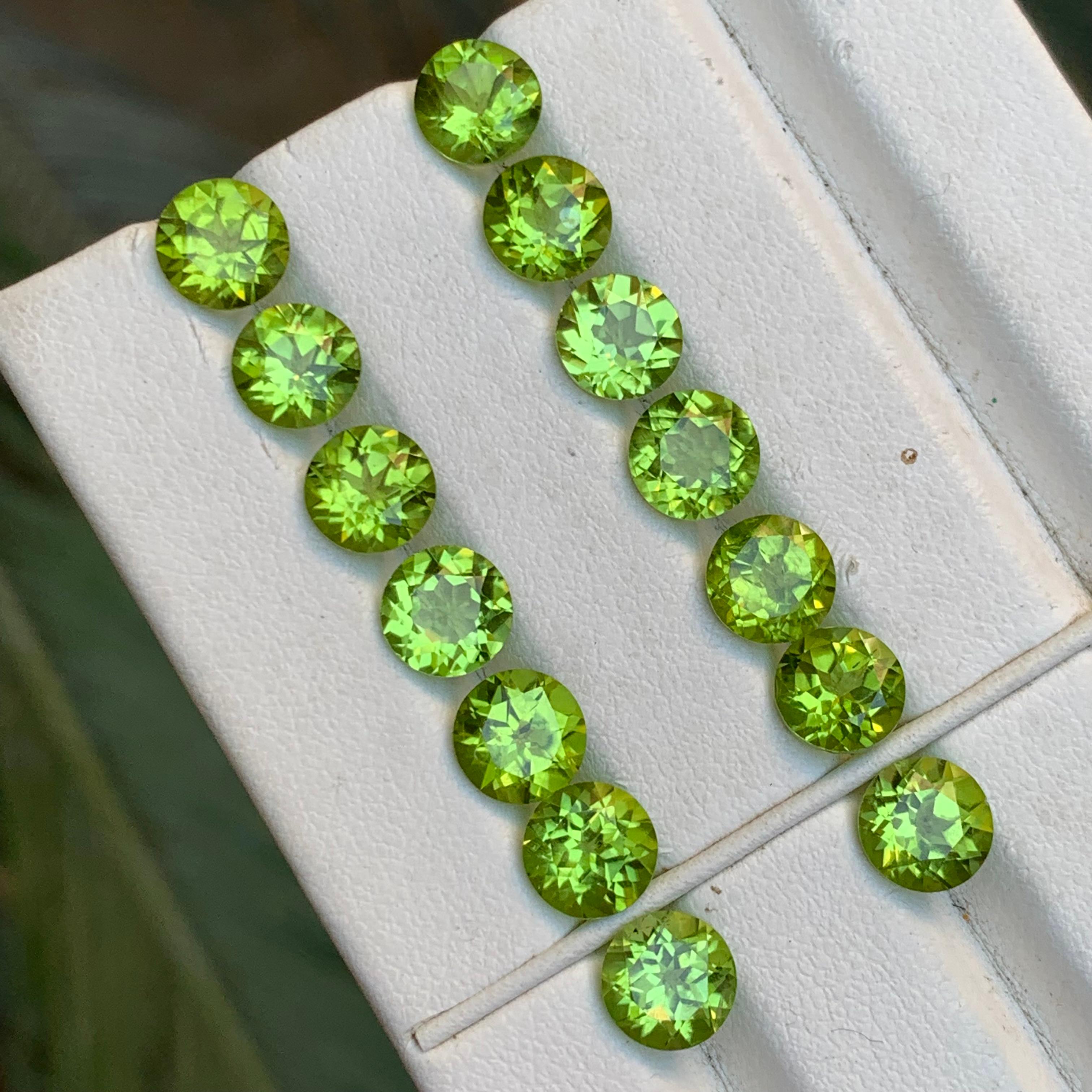 Paires de pierres précieuses en vrac Greene & Greene Greene Naturelles 20.74 Ct Round Brilliante Cut Loose Gemstone Pairs en vente 1